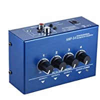 Los mejores  - ammoon Ultra Compacto 4 Canales Mini Audio Auriculares Estéreo Amplificador TRS Entrada RCA con Adaptador de Energía